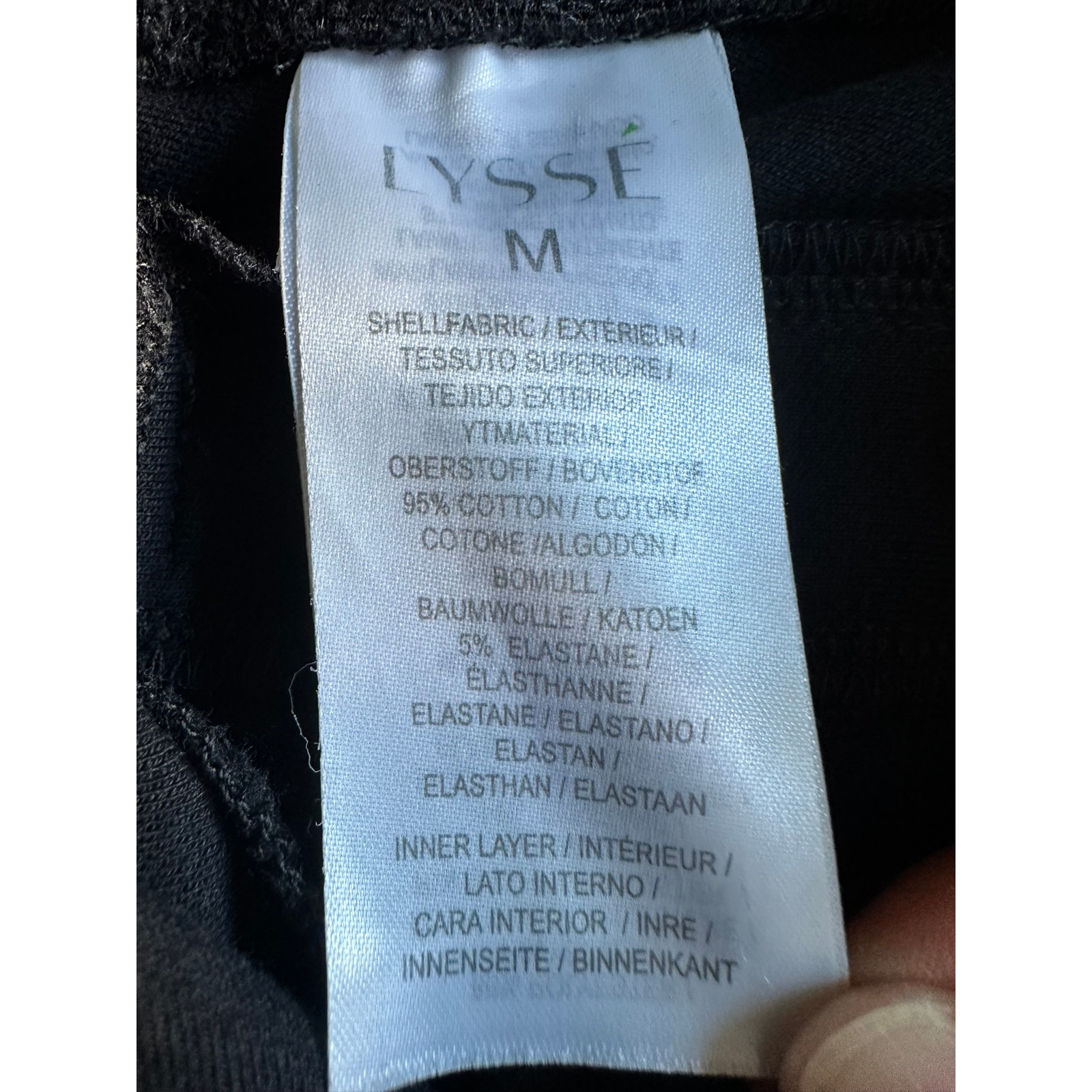 Nwot Lyss Sz. M Black Denim Skinny Jean Jegging Faux Pockets Side Slit Hem 28" — image 8 of 8